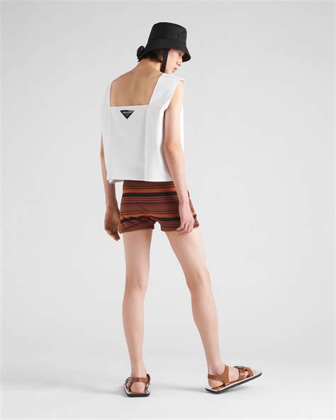 prada damen shorts jacquard